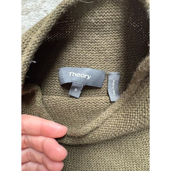 Theory 100% Cashmere Rollneck Sweater – Army Green – Women’s Small - Picture 6 of 8